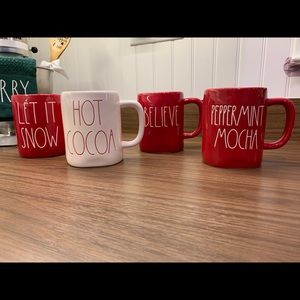 Rae Dunn Set of Holiday Mugs